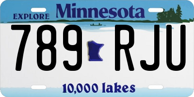 MN license plate 789RJU