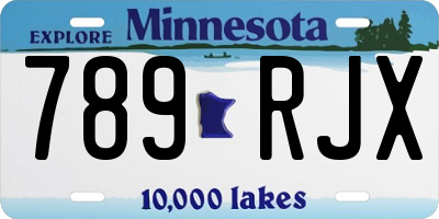 MN license plate 789RJX