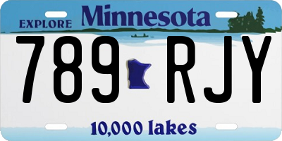 MN license plate 789RJY