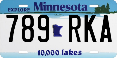 MN license plate 789RKA