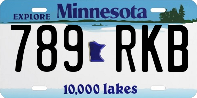 MN license plate 789RKB