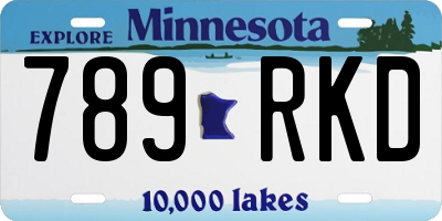 MN license plate 789RKD