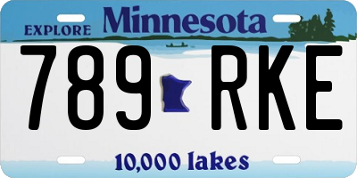 MN license plate 789RKE