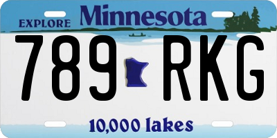 MN license plate 789RKG