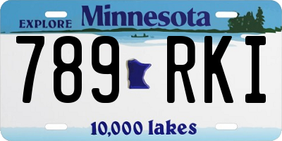 MN license plate 789RKI