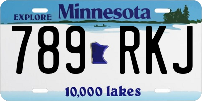 MN license plate 789RKJ