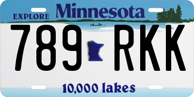 MN license plate 789RKK