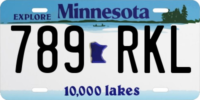 MN license plate 789RKL