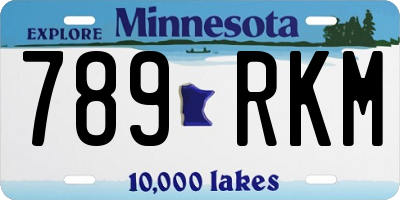 MN license plate 789RKM