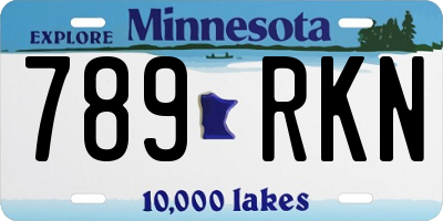MN license plate 789RKN