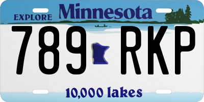 MN license plate 789RKP