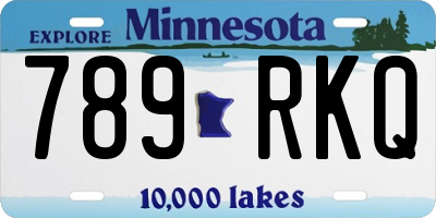 MN license plate 789RKQ