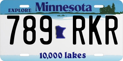 MN license plate 789RKR