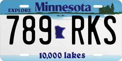 MN license plate 789RKS