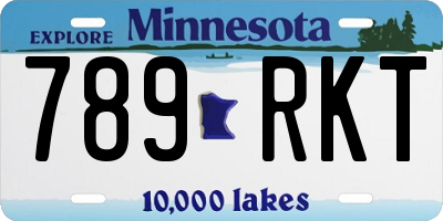 MN license plate 789RKT