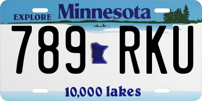 MN license plate 789RKU