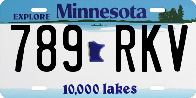 MN license plate 789RKV