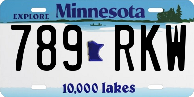 MN license plate 789RKW