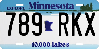 MN license plate 789RKX