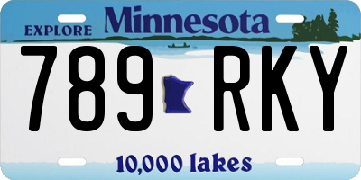 MN license plate 789RKY