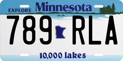 MN license plate 789RLA