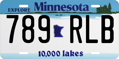 MN license plate 789RLB