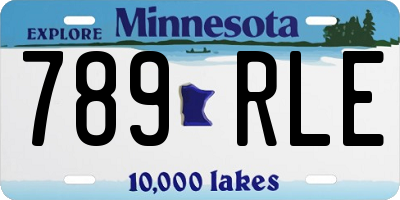 MN license plate 789RLE