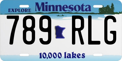 MN license plate 789RLG