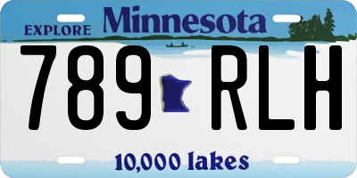 MN license plate 789RLH