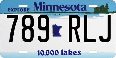 MN license plate 789RLJ