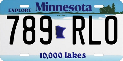 MN license plate 789RLO