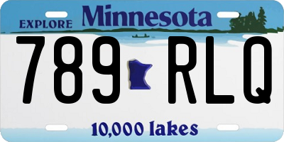 MN license plate 789RLQ