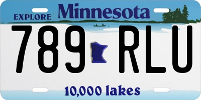 MN license plate 789RLU