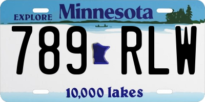 MN license plate 789RLW