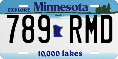 MN license plate 789RMD