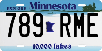 MN license plate 789RME