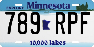 MN license plate 789RPF