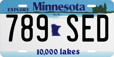 MN license plate 789SED