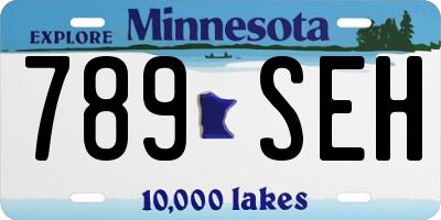 MN license plate 789SEH
