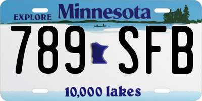 MN license plate 789SFB