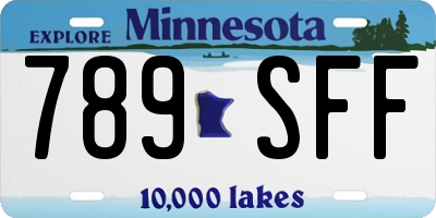 MN license plate 789SFF