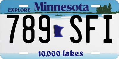 MN license plate 789SFI