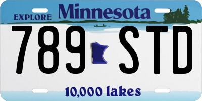 MN license plate 789STD