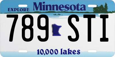 MN license plate 789STI