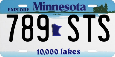 MN license plate 789STS