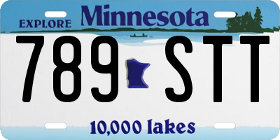 MN license plate 789STT