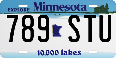 MN license plate 789STU