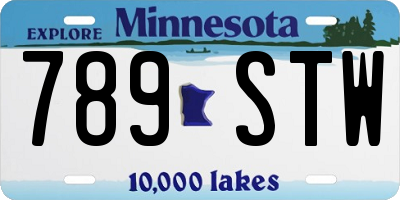 MN license plate 789STW