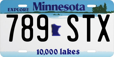 MN license plate 789STX