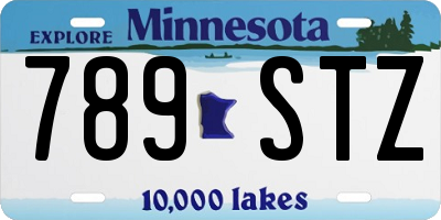 MN license plate 789STZ